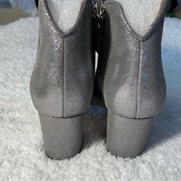 Super cool WHBM Silver leather booties, size 7 - Picture 6 of 12